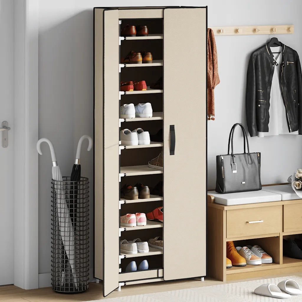 Scarpiera Crema 60x30x166 cm Tessutocod mxl 121120