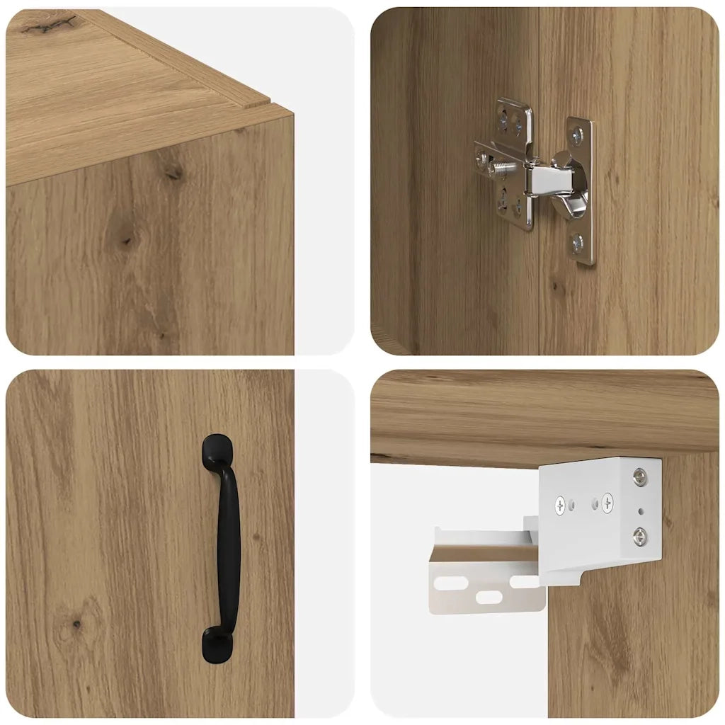 vidaXL Armadi da Muro 2 pcs rovere artigianale 69.5 x 34 x 90 cm