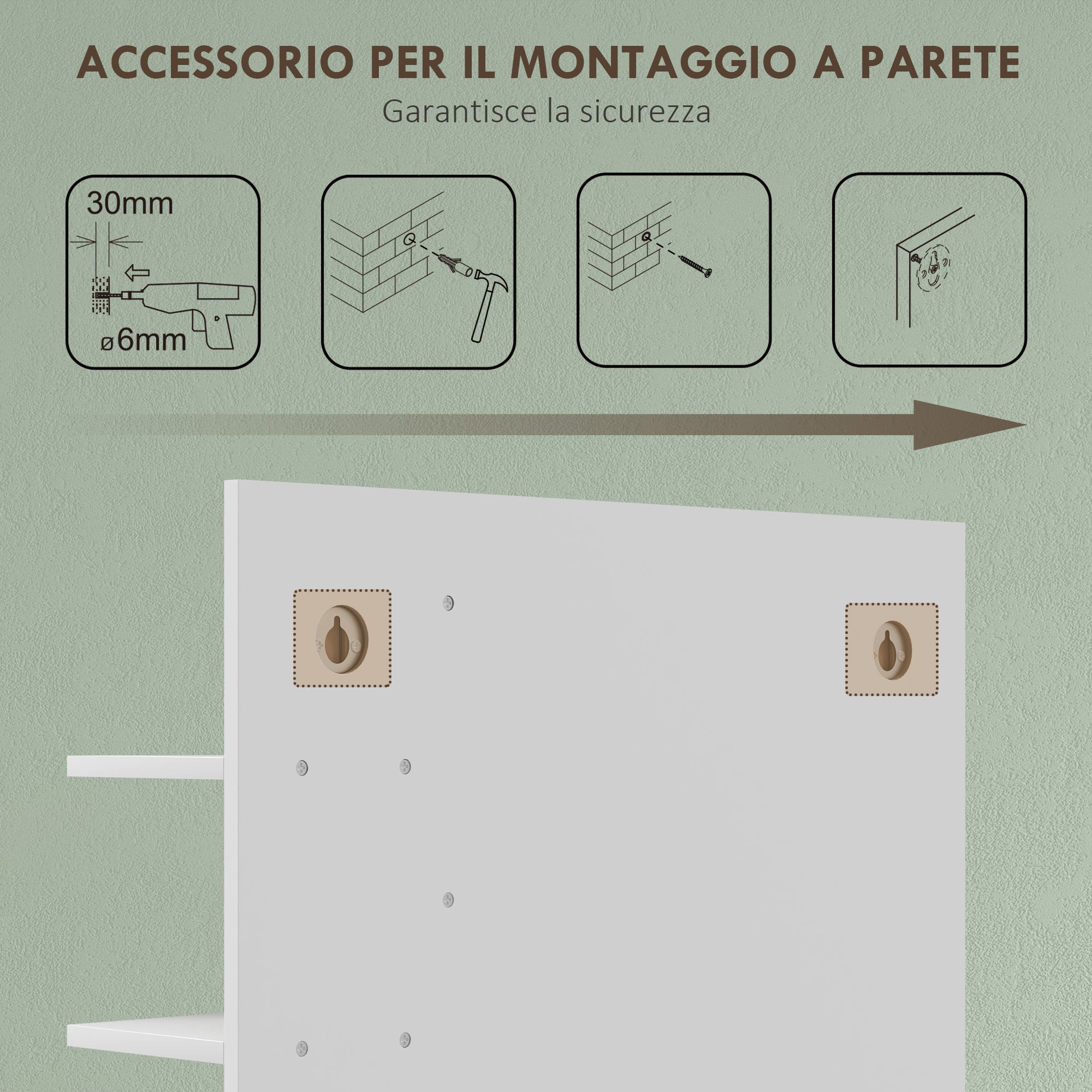 Specchio da Bagno 45x15x58,5cm con Ripiani e Mensole in MDF Bianco