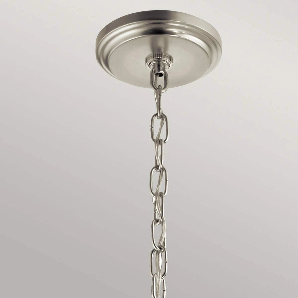 Lampadario Deryn grigio anticato in vetro 5xE27 Kichler