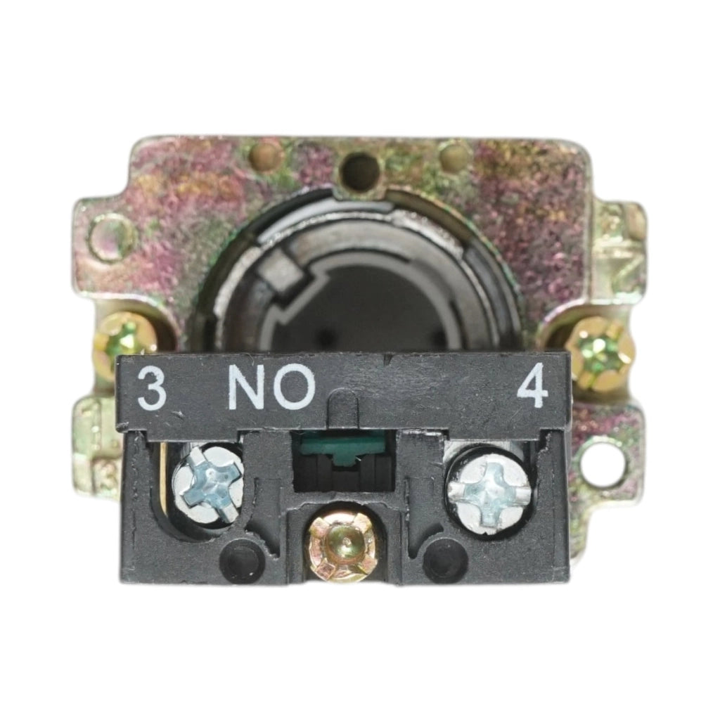 Pulsante bianco con ritorno e marcatura a freccia 1NO, 400V/10A, LAY5 Breckner Germany