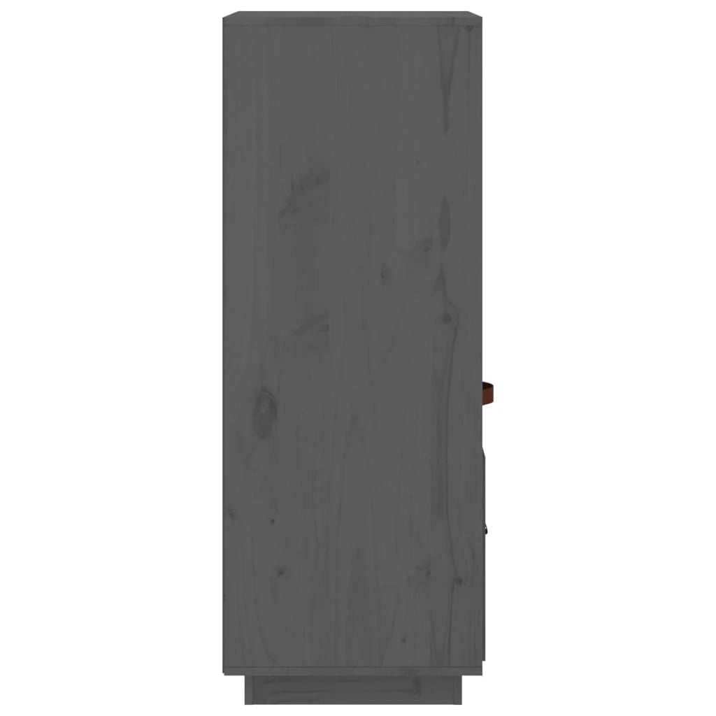 Buffet credenza cassettiera armadio mobile contenitore organizer cucina soggiorno salotto alto 34 x 40 x 108,5 cm legno di pino massiccio grigio 02_0034223