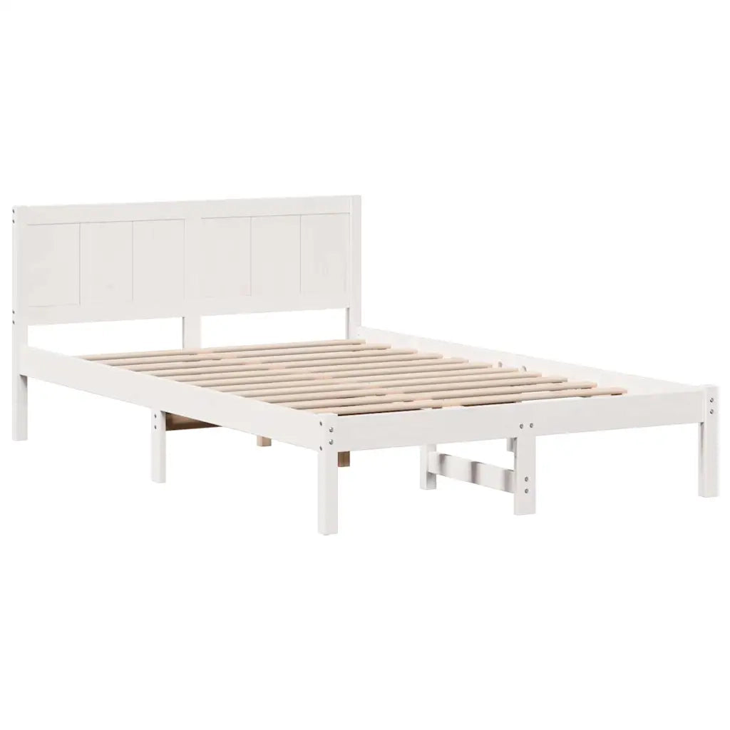 Struttura del letto Bianco 120 x 190 cm Legno massello di pino