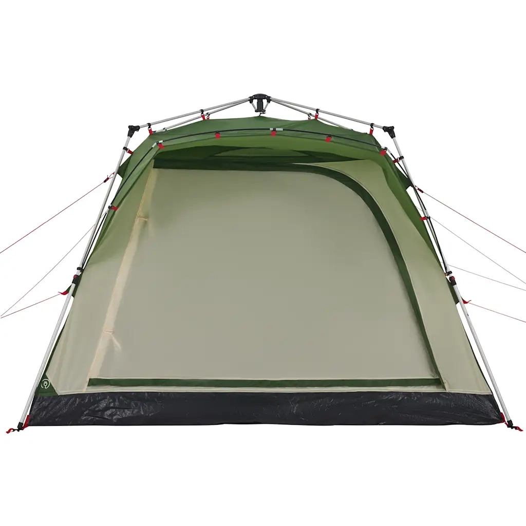 Tenda da Campeggio Cabina 4 Persone Verde a Rilascio Rapido 4004219