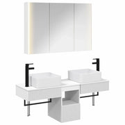 Set di Armadi da Bagno 4 pcs Bianco 103,5 x 15,5 x 70 cm 3406303