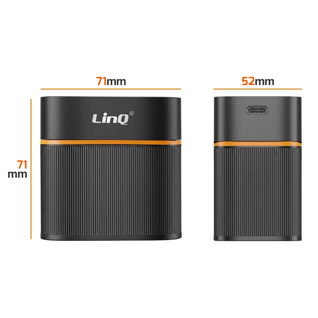 Caricabatterie Batterie AA 8 Slot con 4 Pile Ricaricabili Litio 1.5V Nero LinQ