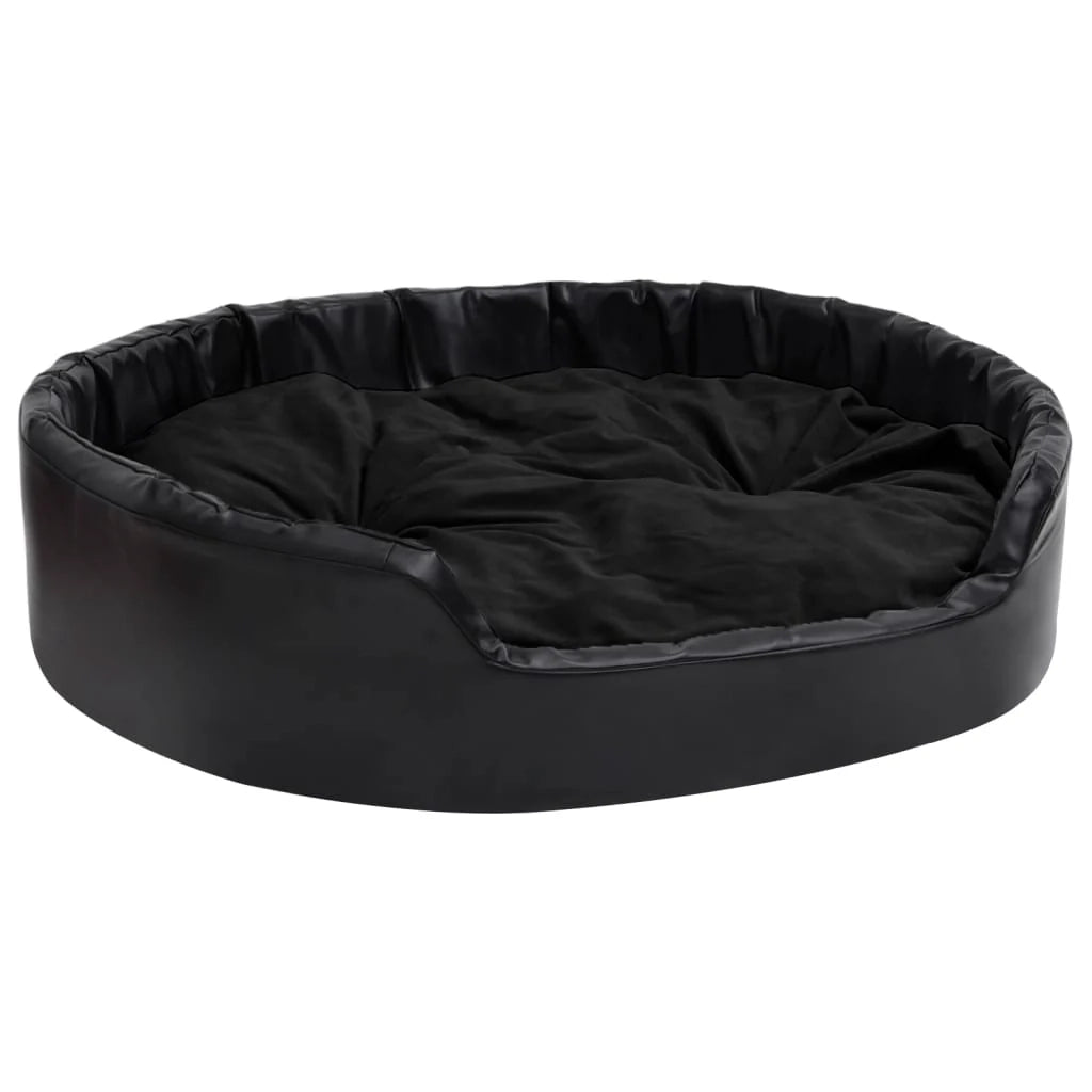 Cuccia per cani 99 x 89 x 21 cm Peluche e similpelle nera 02_0043221