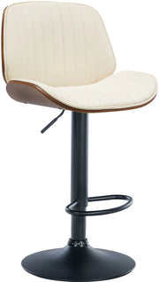 Sgabello Nova in similpelle Noce/crema