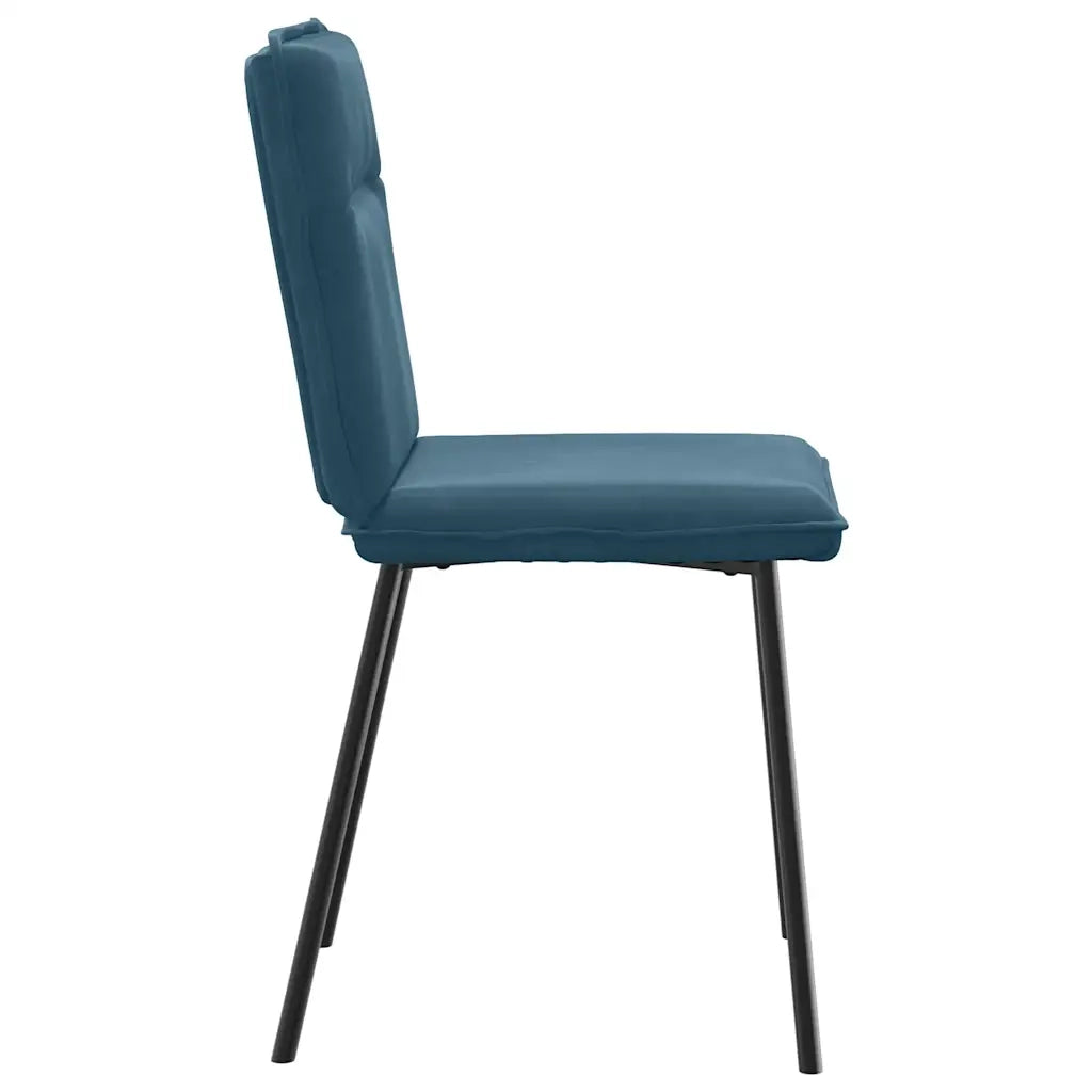 vidaXL Sedie da Pranzo 2 pz Blu in Velluto