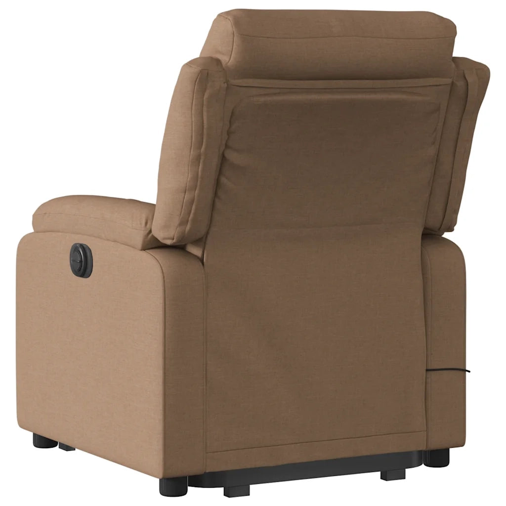 Poltrona Alzapersona Massaggiante Elettrica Marrone Tessuto 3205020
