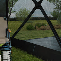 Gazebo da Giardino  Pieghevole con Tende e Zanzariere 2x2,5m e Borsa di Trasporto Nero