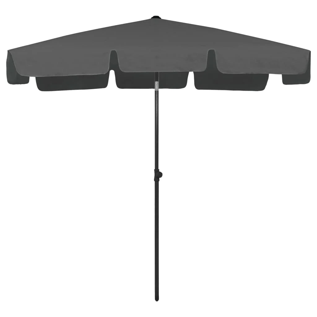 Ombrellone da spiaggia 200 x 125 cm poliestere anti UV antracite 02_0008373