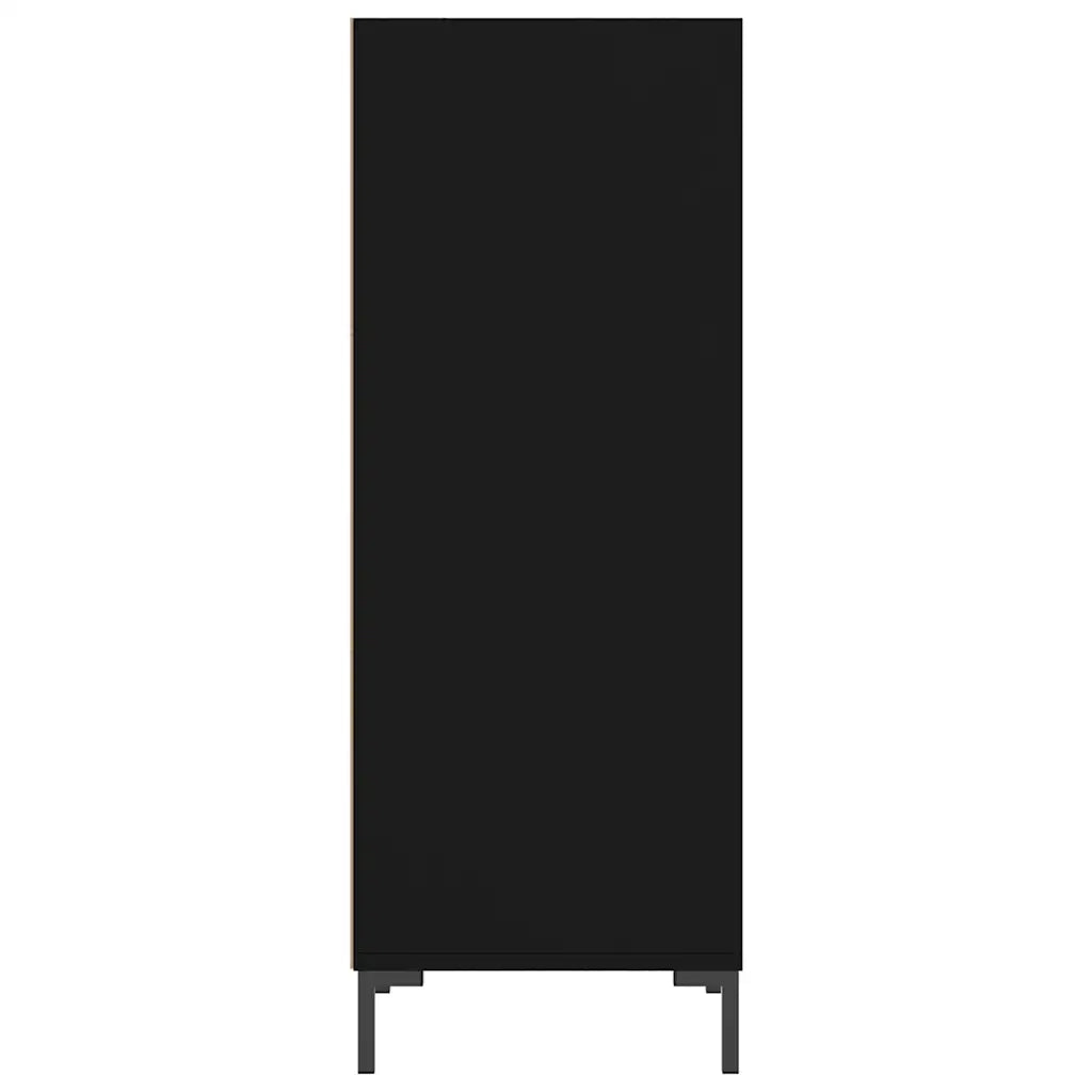 Credenza-Buffet-Armadio da cucina Nera 34,5x32,5x90 cm in Legno Multistrato 258439