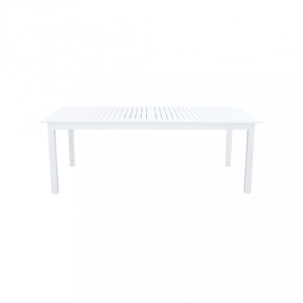 Tavolo Cuba Allungabile 220/280x100x75 h cm in Alluminio Bianco
