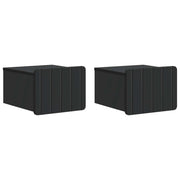 Mobiletto da notte a muro 2 pcs Nero 33 x 34,5 x 24 cm 898258