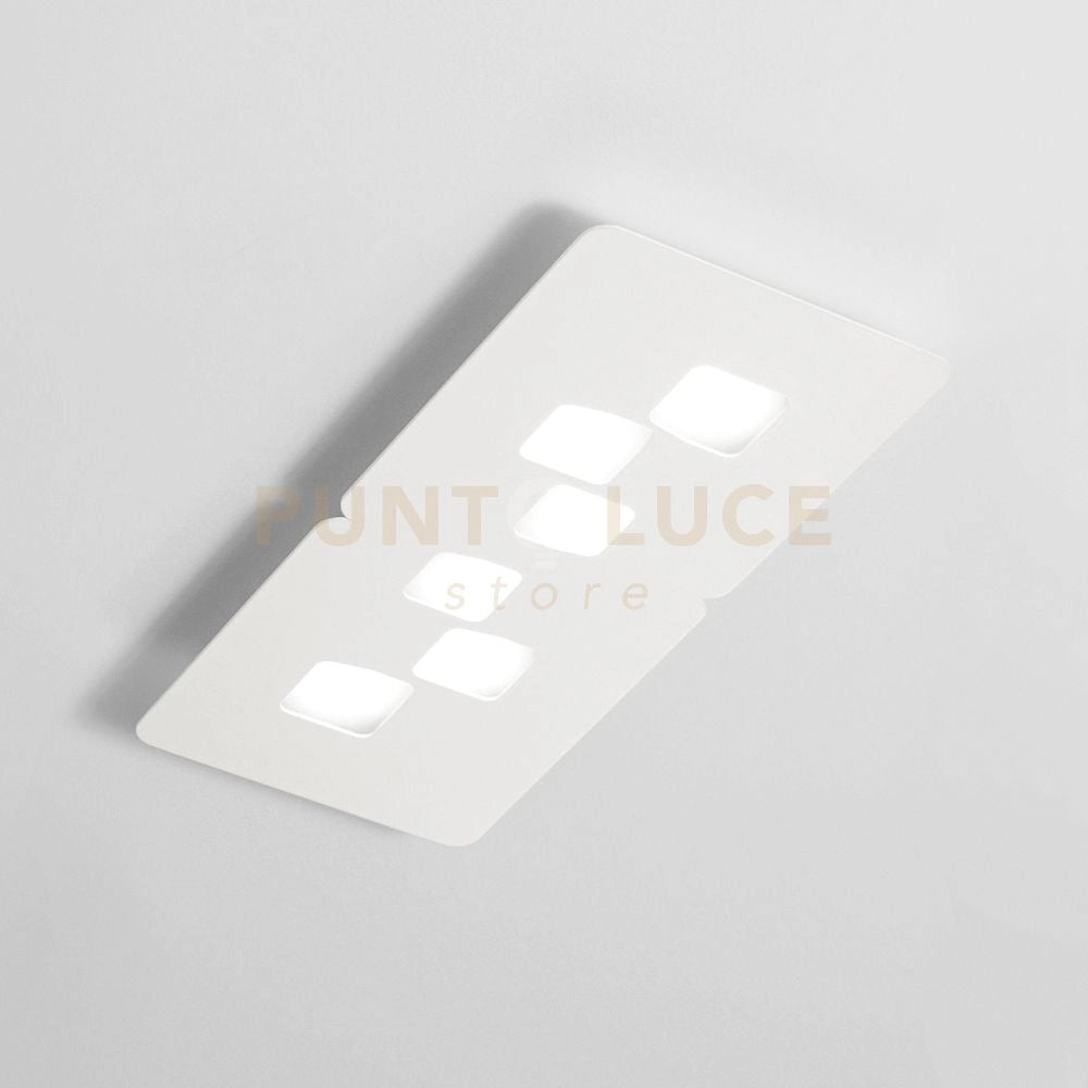 BILBAO P/M - PLAFONIERA BIANCO  6 LUCI ATTACCO GX53 65CM