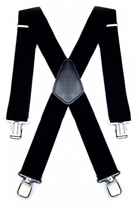 Cinturini per pantaloni uomini 50 mm larghi - Flessibili - X in acciaio - Chiusure robuste in metallo - Adatti per pantaloni - Materiale duraturo - Cinturino per pantaloni