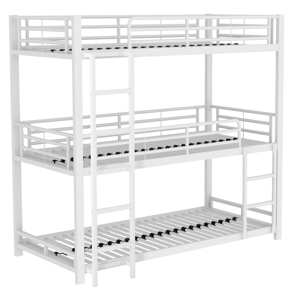 LETTO A CASTELLO TRIPLO 90x200 cm in metallo bianco