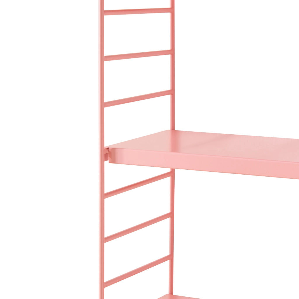 Set di 3 Scaffali da Parete Strängnäs a 3 Ripiani Regolabili  50 x 60 x 15 cm Acciaio Rosa [en.casa]