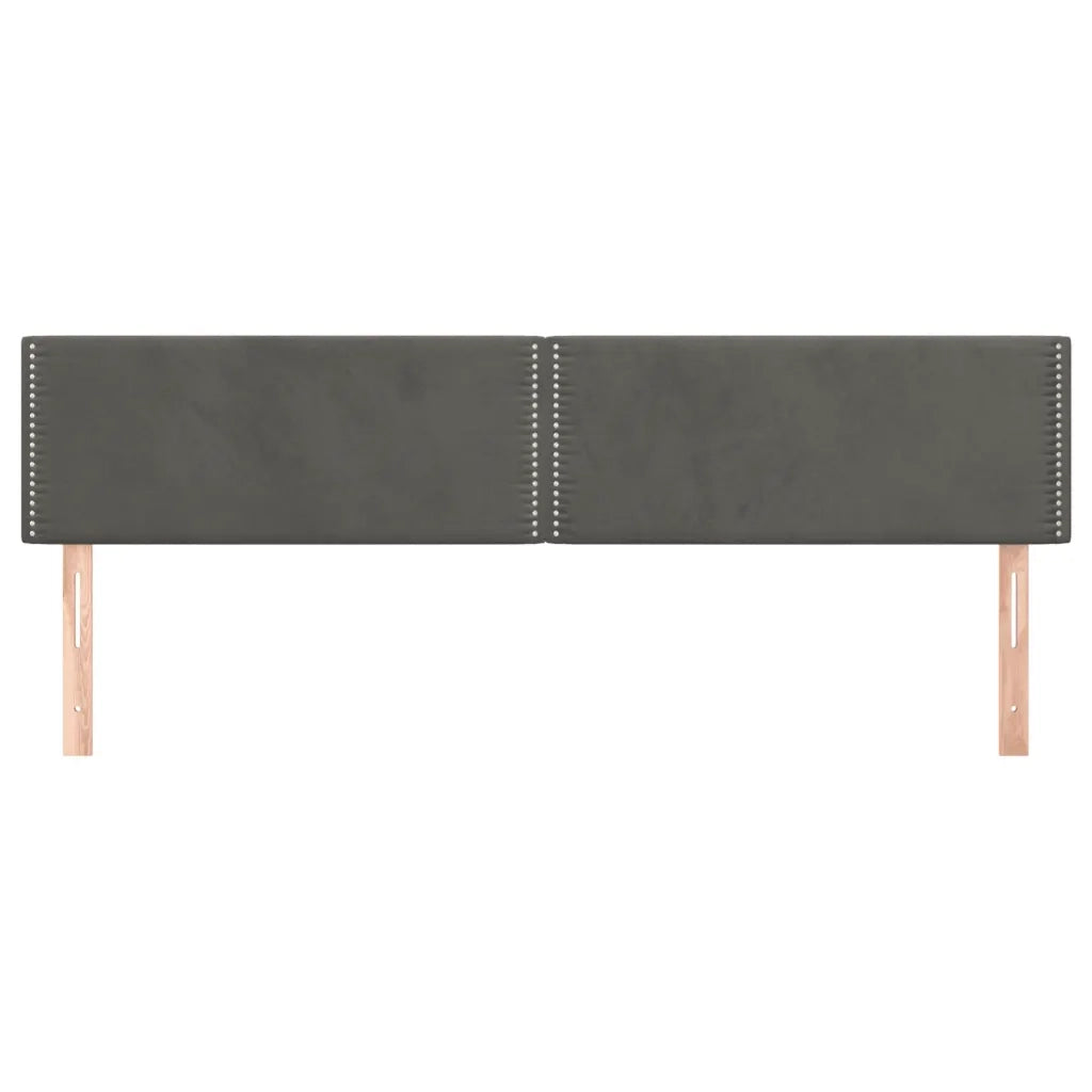 Testiera Grigio Scuro 160x5x78/88 cm in Velluto 345959