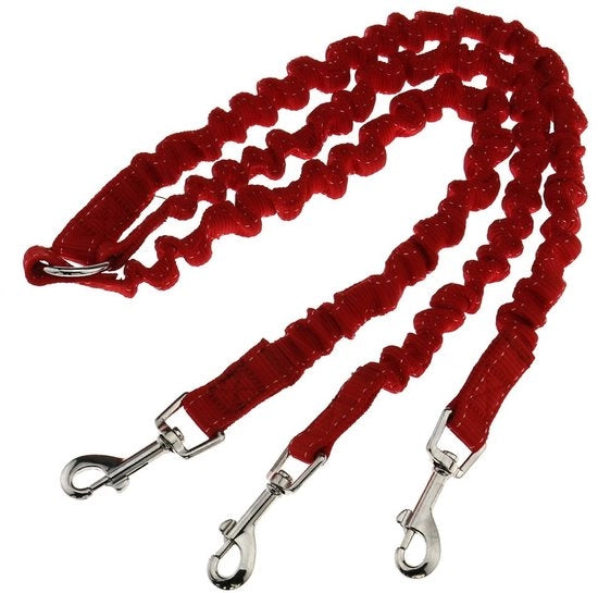 Cinturino per cani 3 vie - elastico a bungee - 90 centimetri - nylon morbido/duraturo - progettato senza nodi - manigliona con imbottitura - cinturino per cani