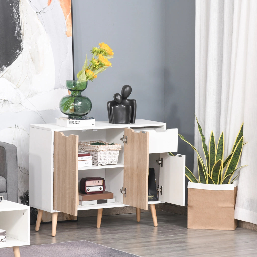 Buffet ¨C zephmum ¨C legno massello bianco effetto quercia