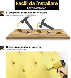 Bullette Tappezzeria 100pz | Chiodi Decorativi | Arredamento Restauro Mobili | Viola Ametista