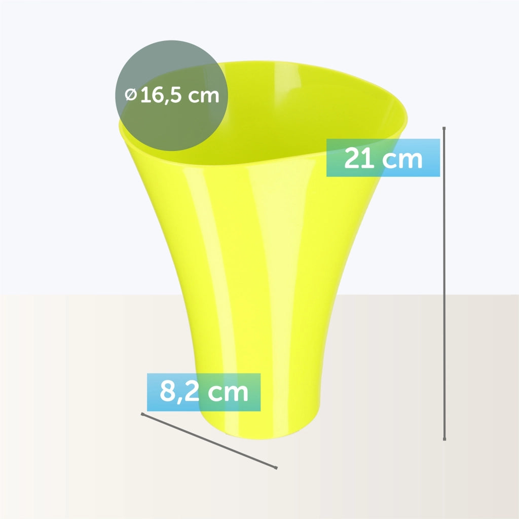 Vaso da fiori KADAX, vaso da fiori, copripianta, supporto per fiori, plastica, giallo, 16,5 cm