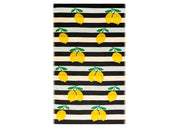 Telo Mare Jacquard Spugna Asciugamano Spiaggia Disegno Limoni