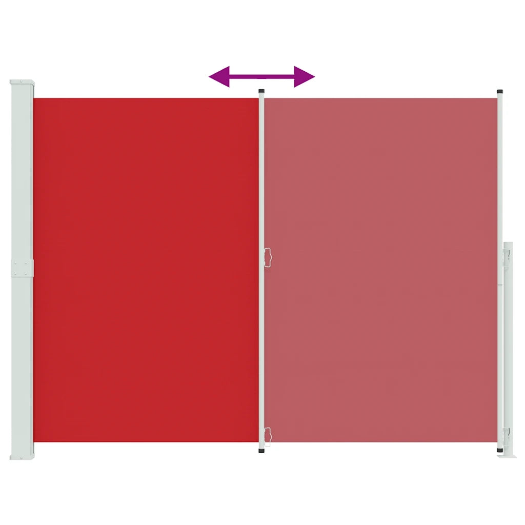 Tenda Laterale Retrattile per Patio 220x300 cm Rossa