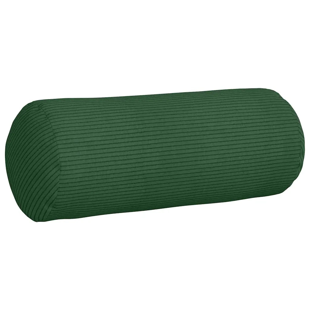 Cuscini a rullo 2 pz | Cuscini per sedie Verde Scuro ? 15 x 40 cm Tessuto in Cords