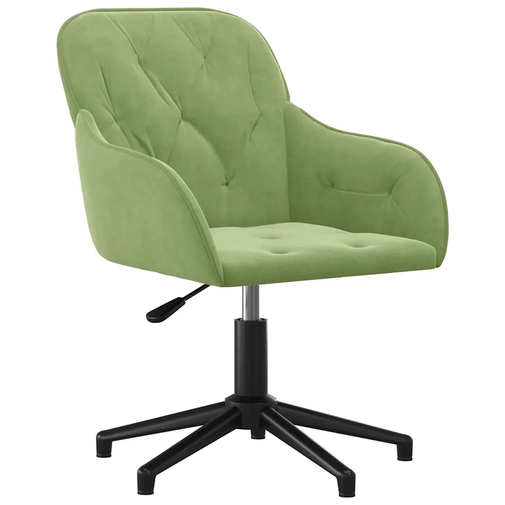 Sedie da Pranzo Girevoli 2 pz Verde Chiaro in Vellutocod mxl 97578