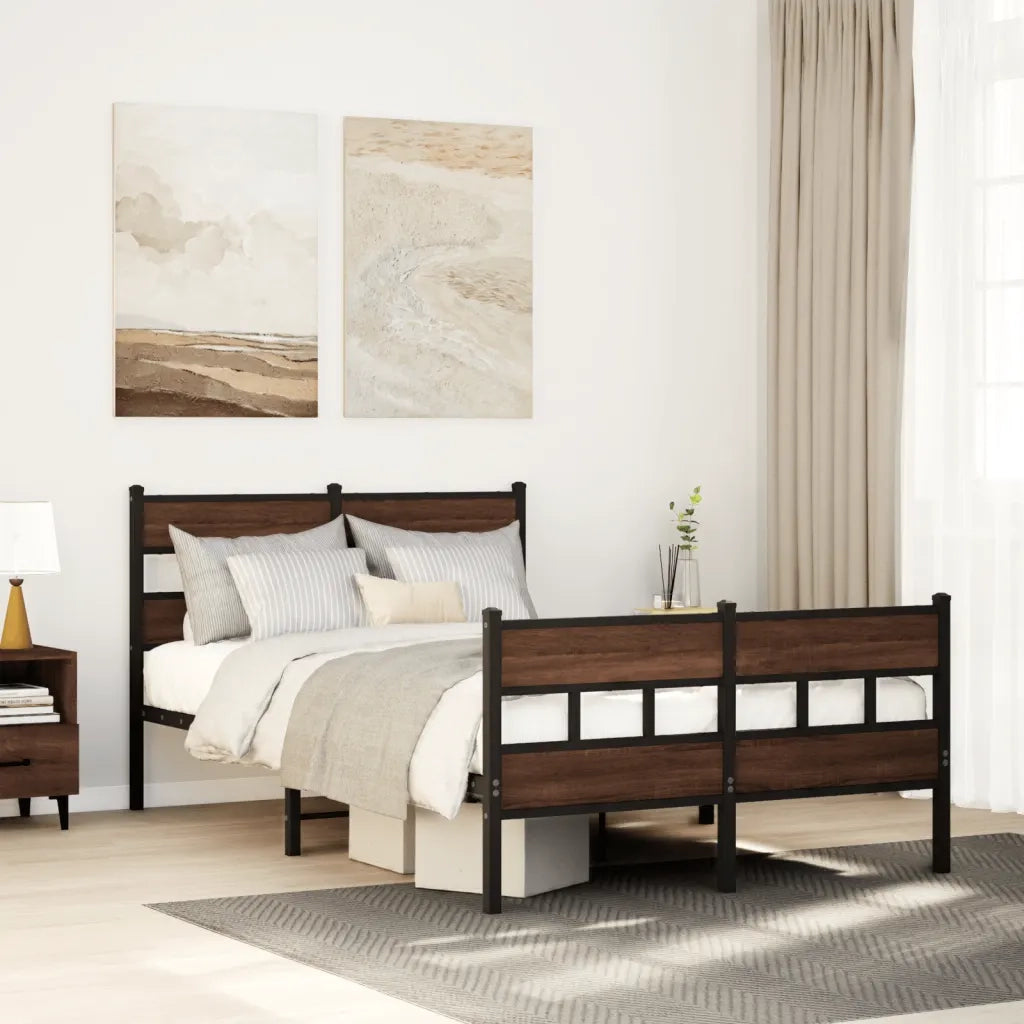 vidaXL Giroletto senza Materasso con Testiera e Pediera 120x190 cm