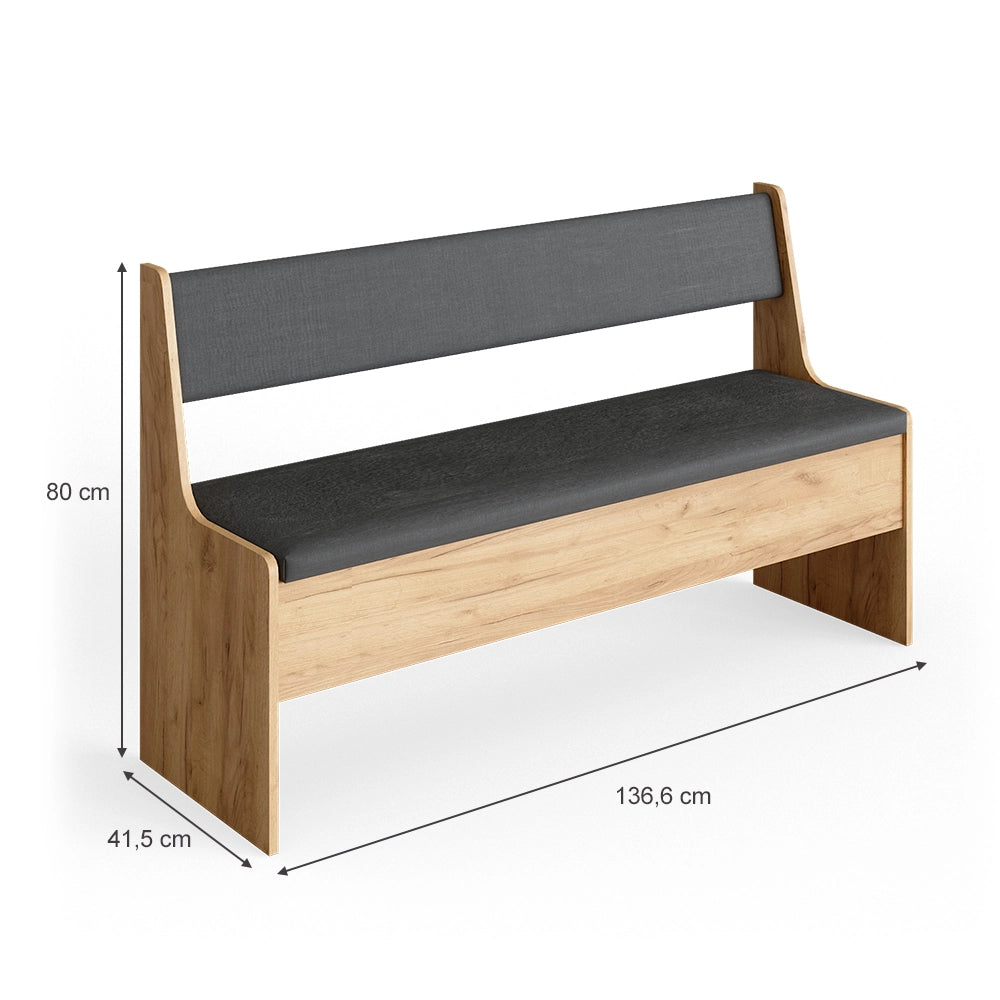 Vicco Panca ad angolo Quercia dorata 136.6 x 41.5 cm