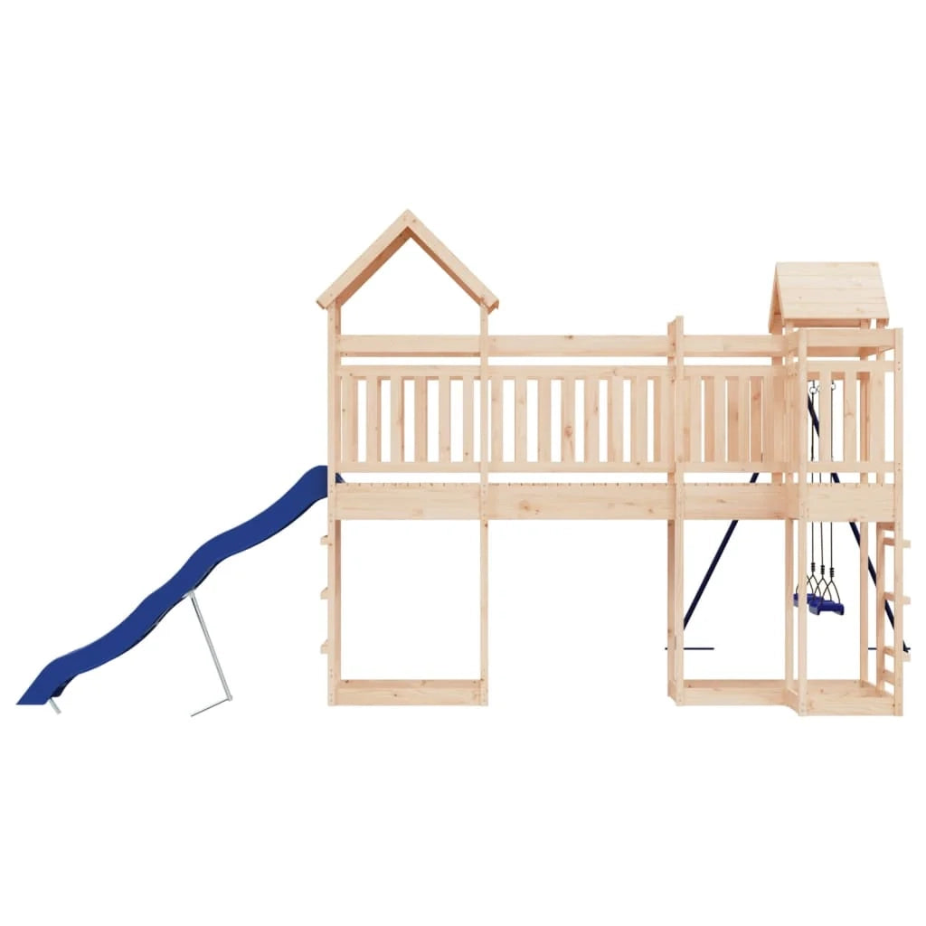 Altalene per parco giochi all'aperto scivolo altalene robuste giochi da giardino 362 x 560 x 264 cm legno di pino massiccio 02_0004700