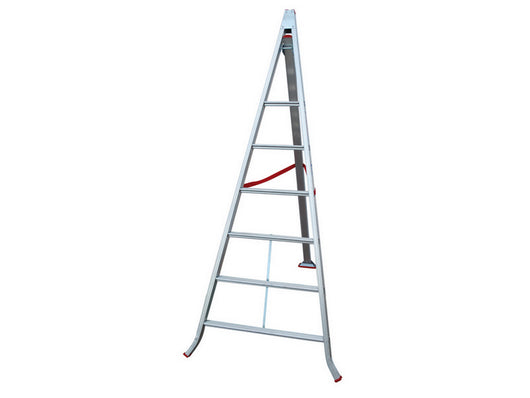 scala in alluminio triangolare country gradini n.6 h. cm.230 cod:ferx.vit37827