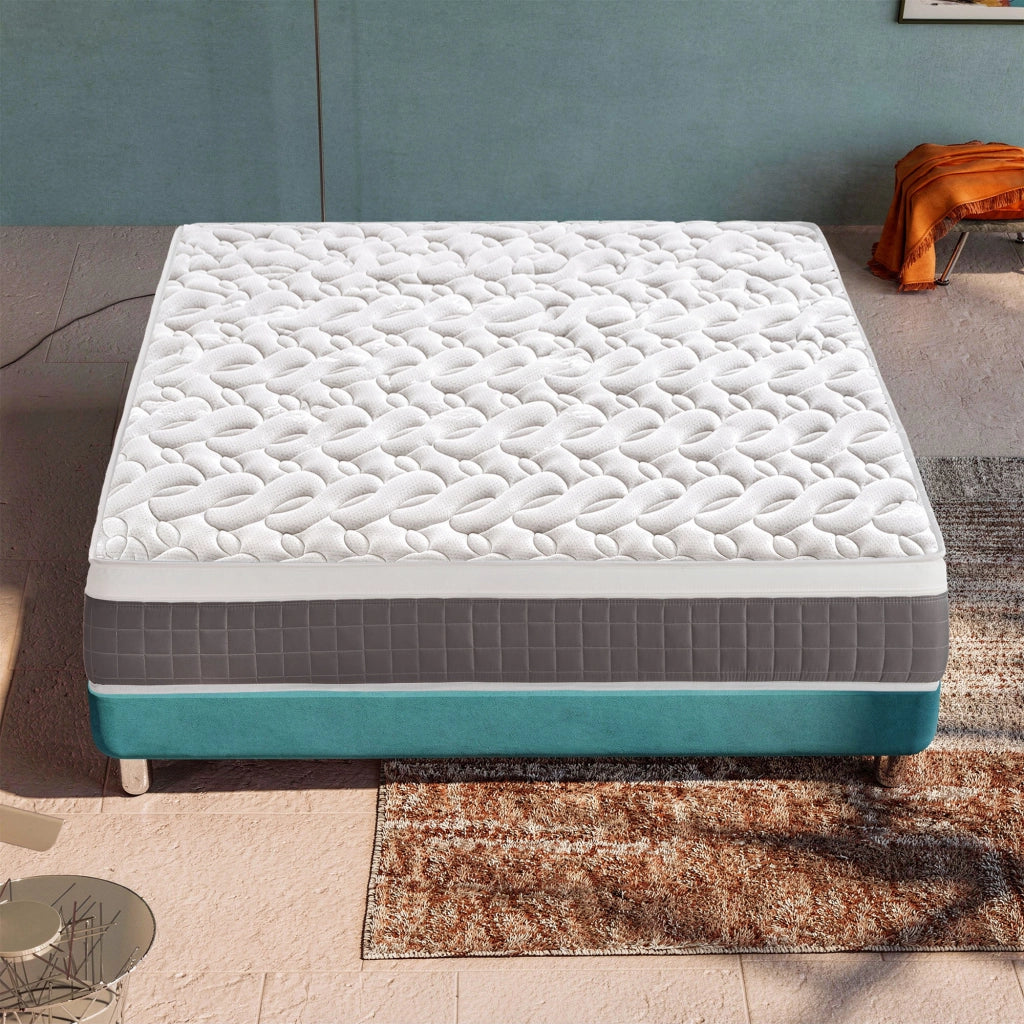Materasso Piazza e Mezza 120x190 molle indipendenti e memory foam, altezza 25 cm, a zone di supporto differenziato, SFODERABILE, SKY