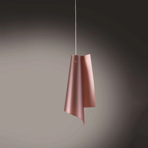 Sospensione Moderna Vela Polilux ® Rame E Metallo Cromo 1 Luce E27 H68Cm