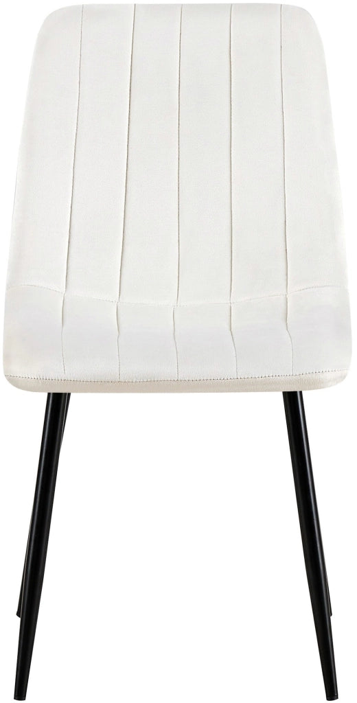 Set di 4 sedie Dijon bianco crema,Velluto