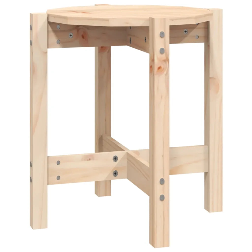 Tavolino da Salotto Ã˜ 42,5x45 cm in Legno Massello di Pino cod mxl 19558