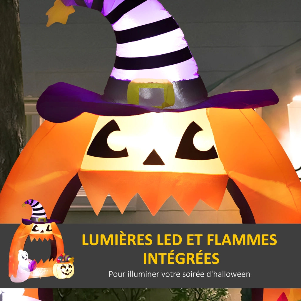 Pumpkin Arch Inflatable Halloween Decorazione 150 cm ¨C Zephmum ¨C Con Luci LED e Fantasma