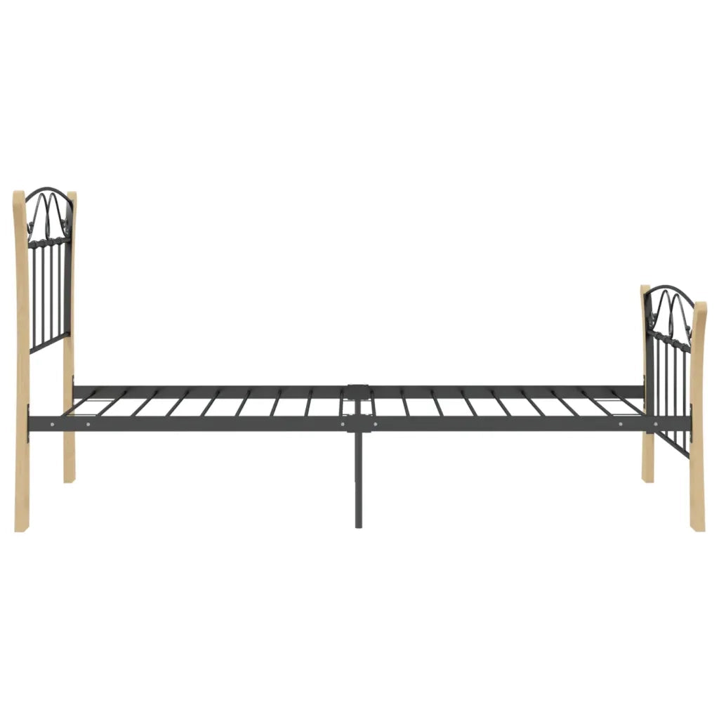 Giroletto-Struttura Letto Nero in Metallo 90x200 cm 125009