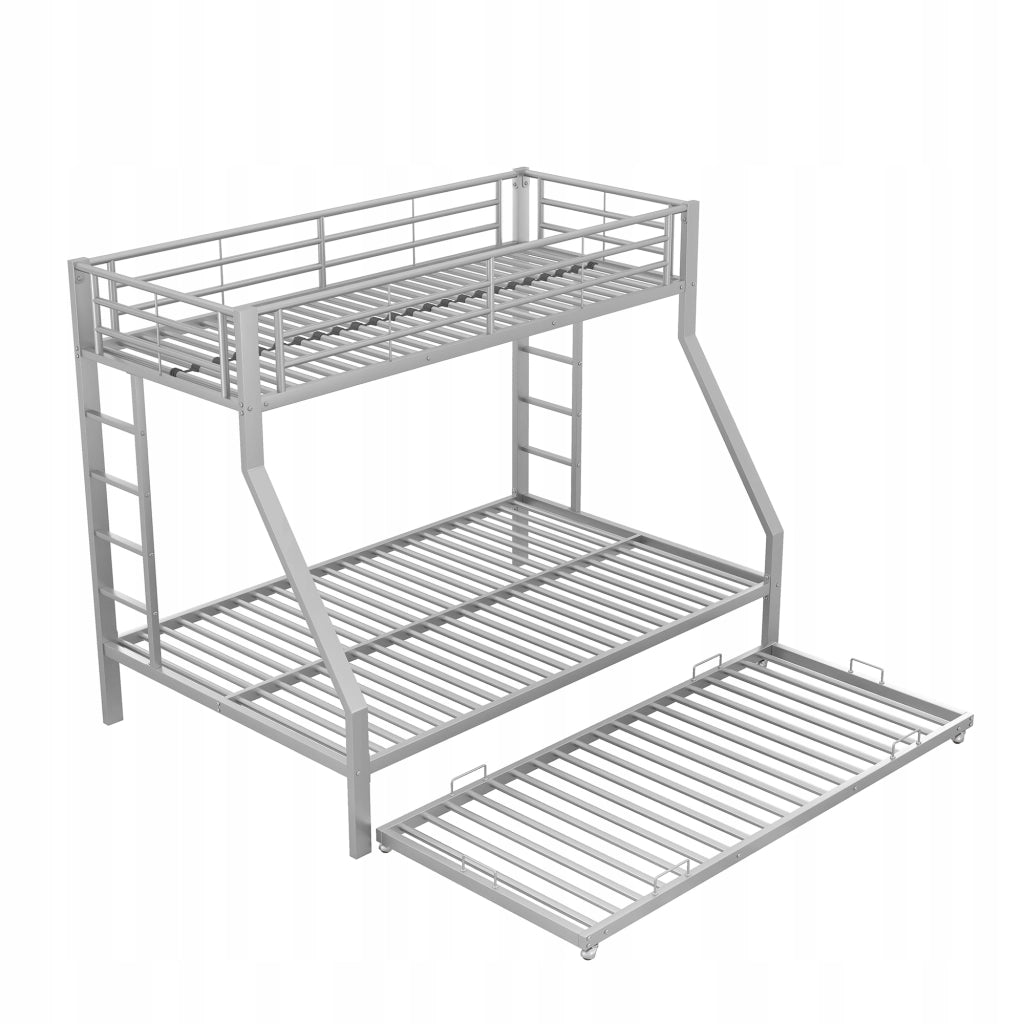 Letto a castello in metallo - Xylo - 90(140)x200cm - Argento