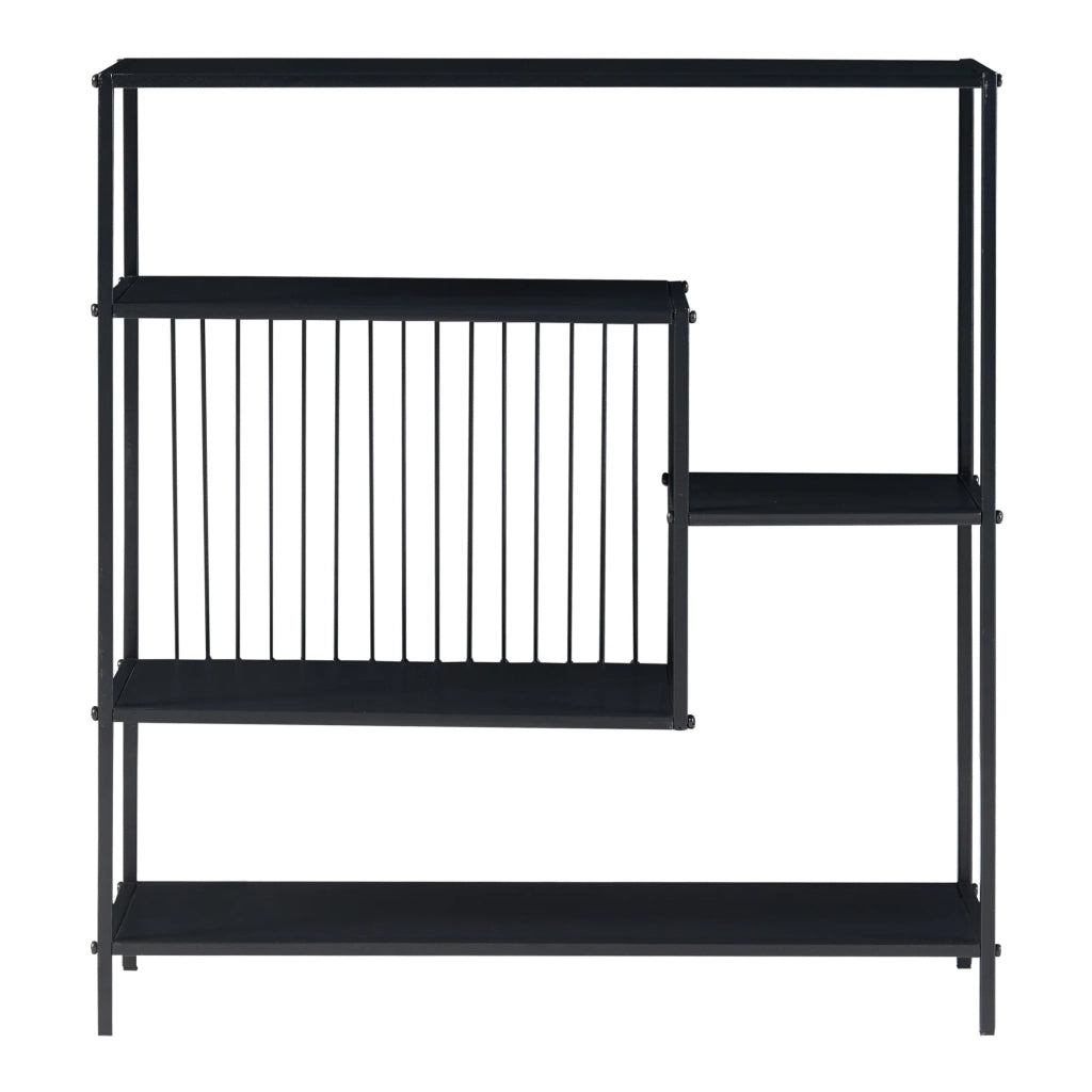 Tavolo consolle in metallo 66 x 60 x 20 cm per ingresso soggiorno sala da pranzo nero 03_0010871