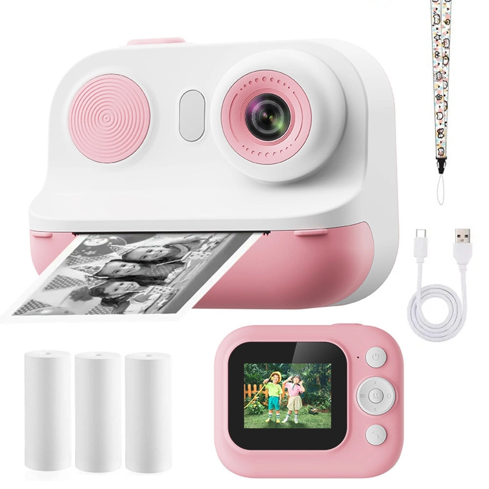 Trade Shop - Fotocamera Portatile A Stampa Istantanea Per Bambini Con Schermo Led Zoom Digitale 6x -