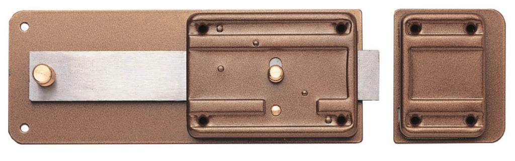 Iseo ferroglietto serratura legno appl. 7m+s art. 330 - cilindro fisso e. 60 (2 pezzi) - Iseo