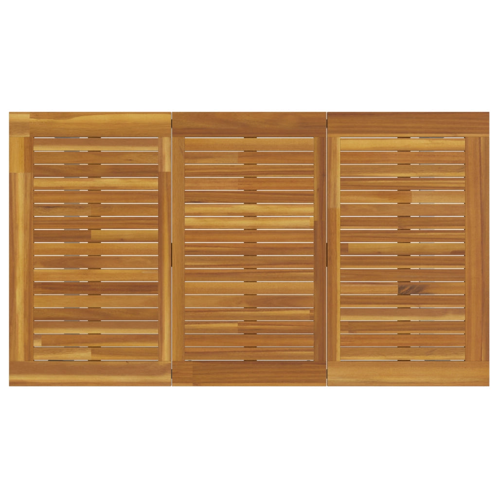 Set da Pranzo da Giardino 7 Pezzi in Legno Massello di Acacia e Metallo