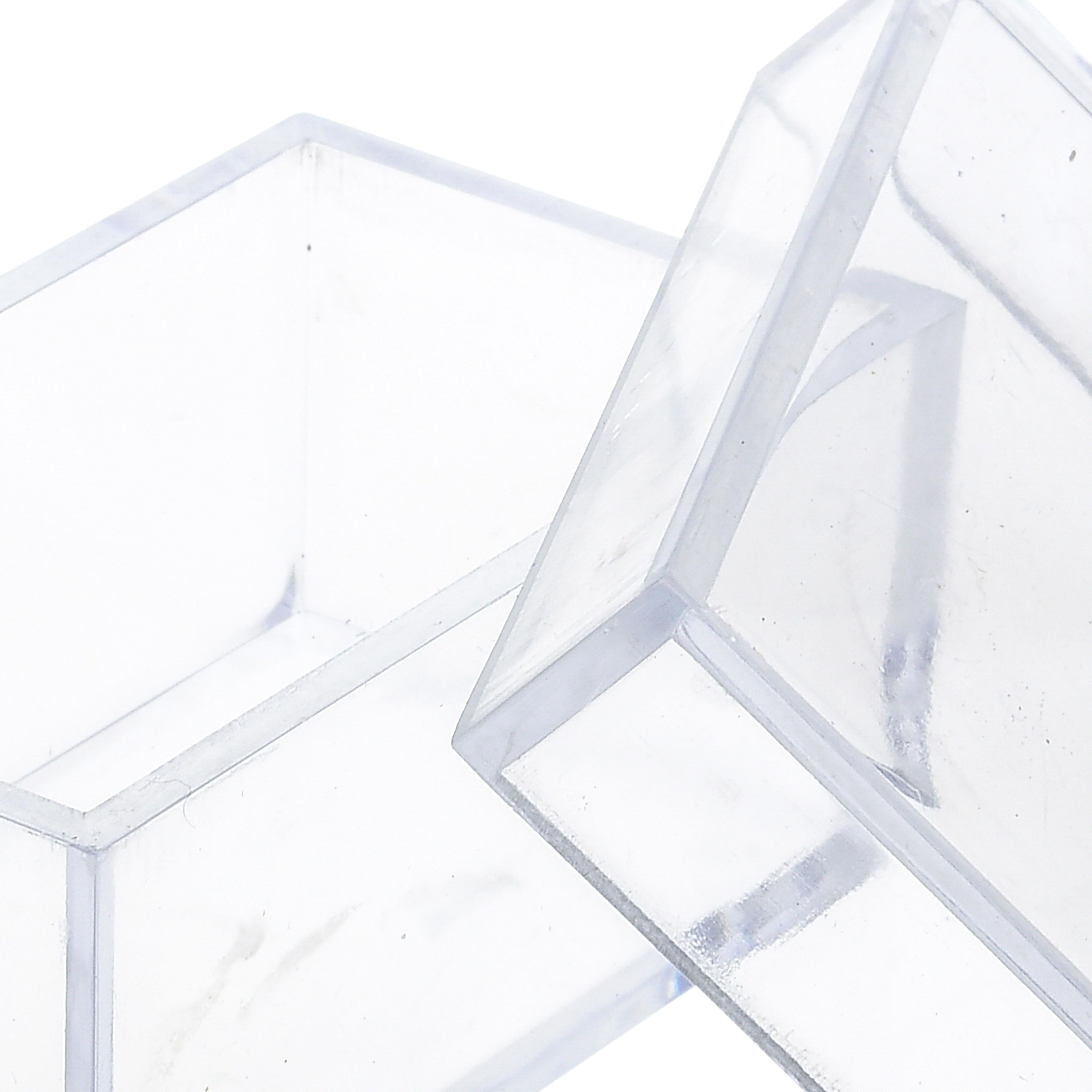 Set 24 Scatole Rettangolare in plastica Larghezza 8 cm