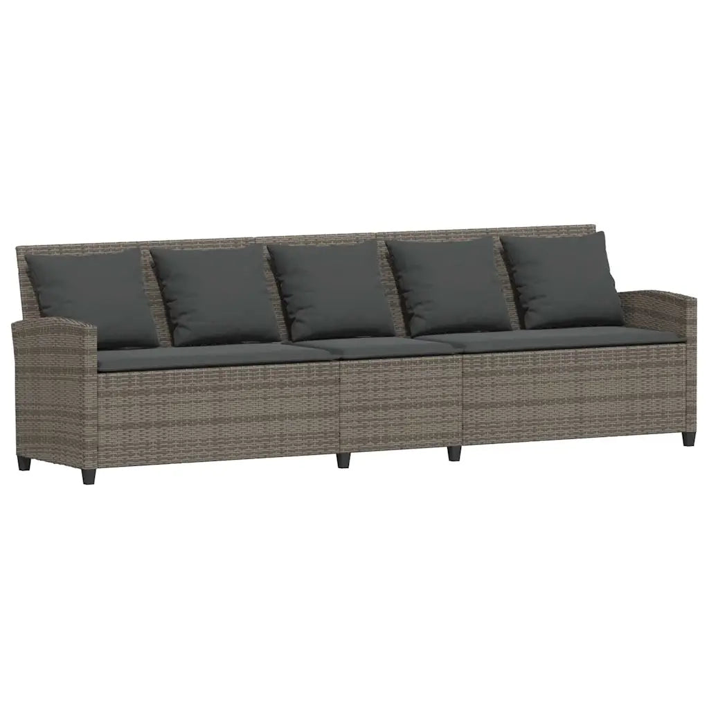 Set Divani da Giardino 4 pz con Cuscini a Forma di L Polyrattan 3365326