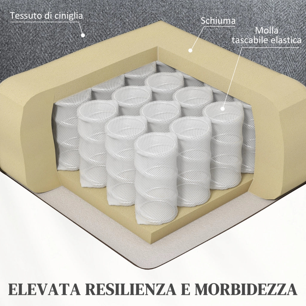 Poltrona Relax Alzapersona Reclinabile Massaggiante ¨C Xylo ¨C Tessuto Grigio 97x90x102 cm